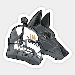 Commander Wolfe - black Sticker